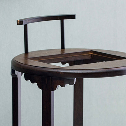Modern Minimalist Round Bamboo Side Table 2-Tier Sturdy Movable For Living Room