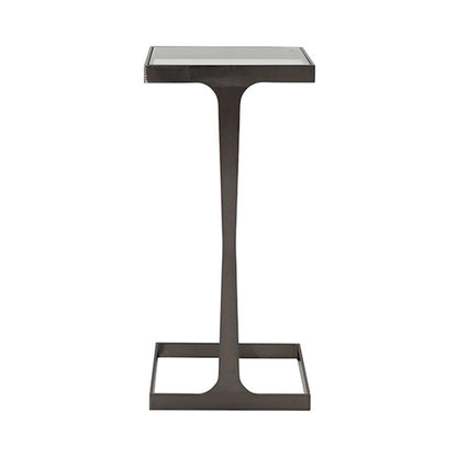 Modern Minimalist Rectangular Glass Iron Side Table Durable For Living Room