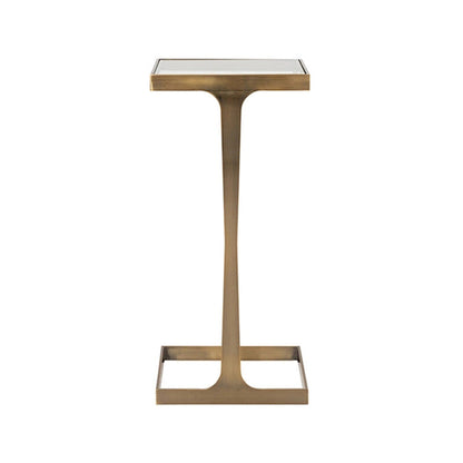 Modern Minimalist Rectangular Glass Iron Side Table Durable For Living Room