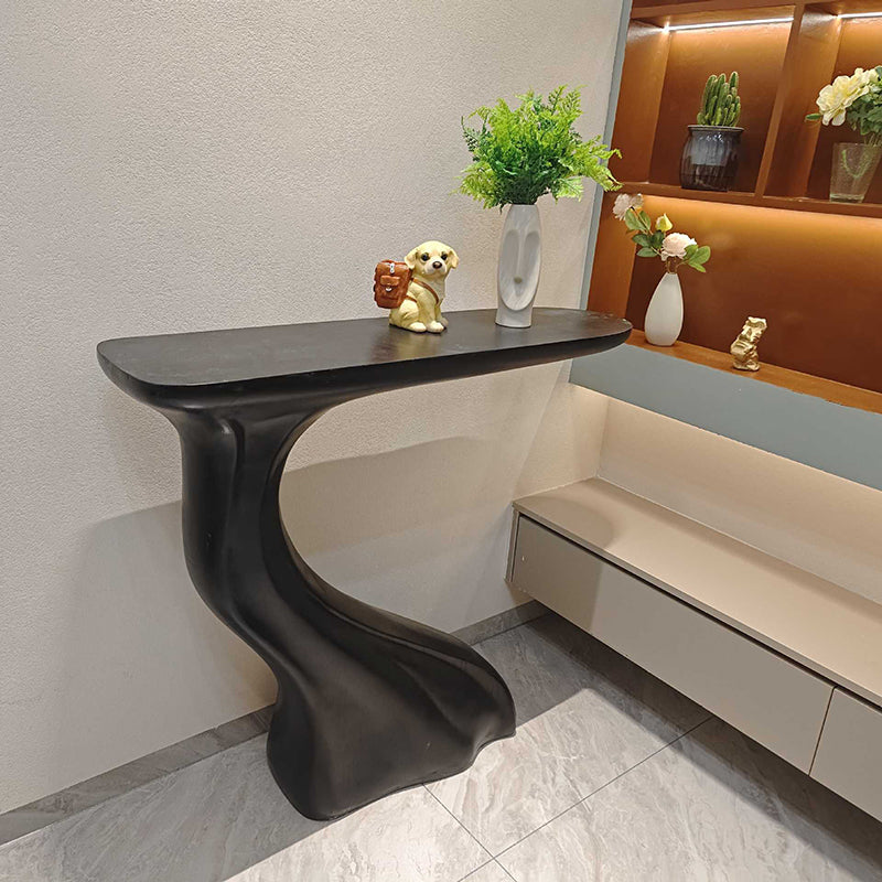 Modern Luxury Curved Magnesium Oxide Fiberglass Console Table For Entryways