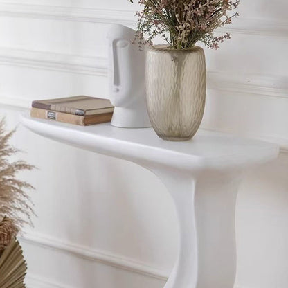 Modern Luxury Curved Magnesium Oxide Fiberglass Console Table For Entryways