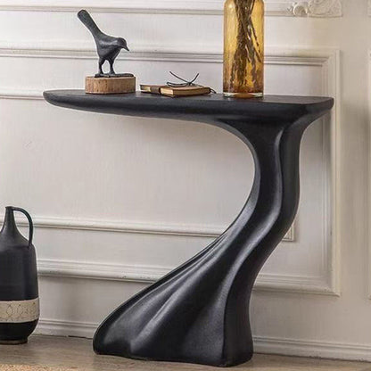 Modern Luxury Curved Magnesium Oxide Fiberglass Console Table For Entryways