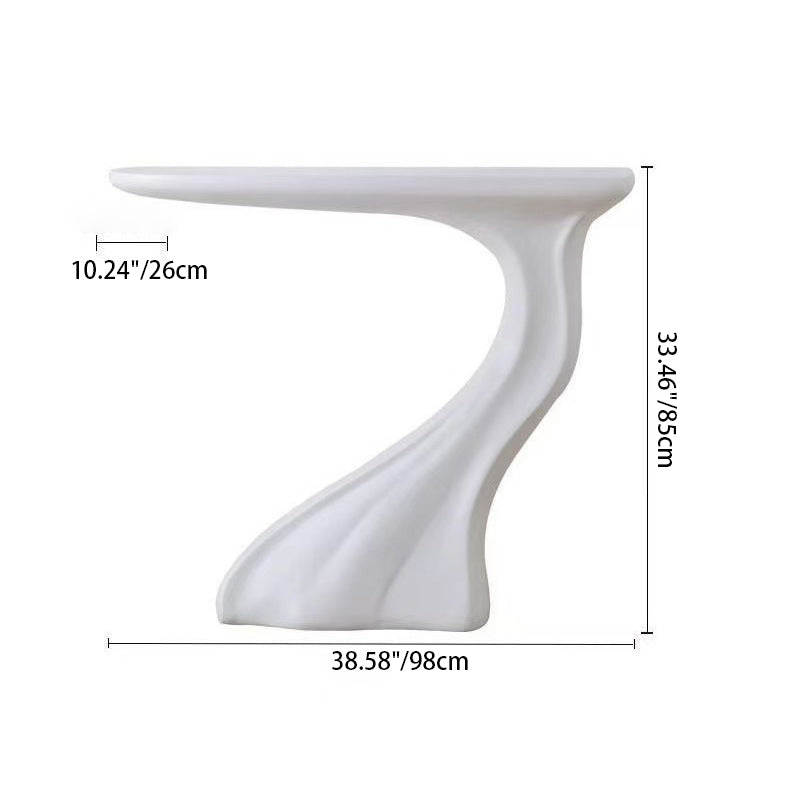Modern Luxury Curved Magnesium Oxide Fiberglass Console Table For Entryways