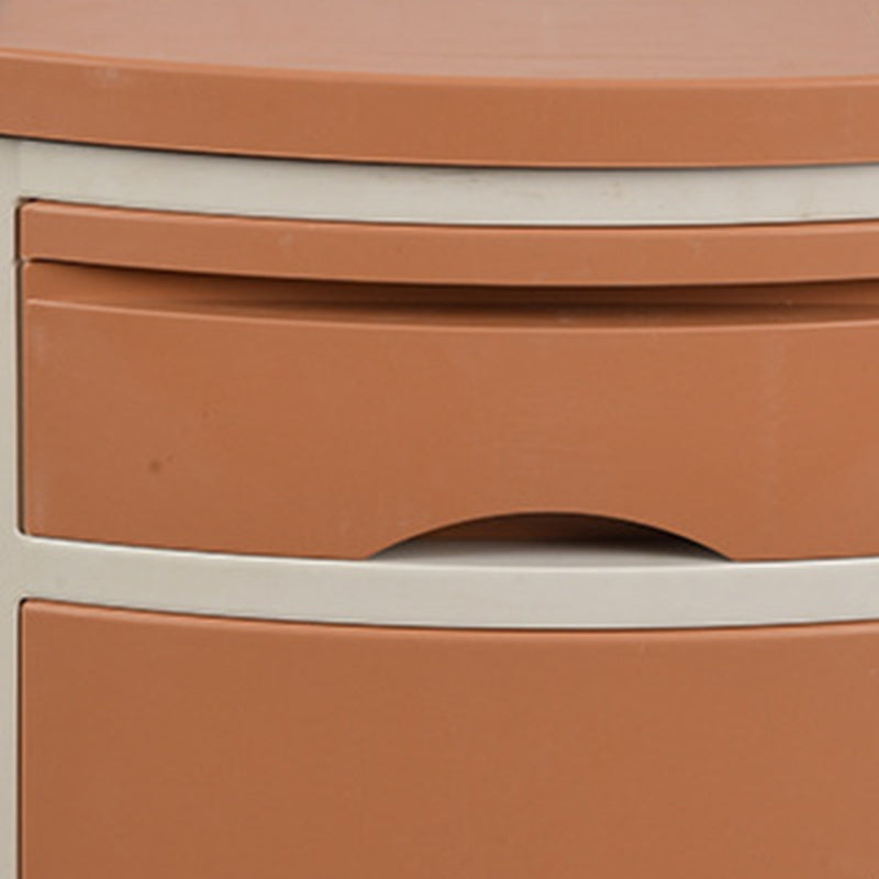 Modern Minimalist Rectangular Acrylonitrile Butadiene Styrene Nightstand 2-Drawer 2-Cabinet For Bedroom