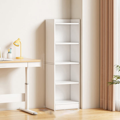 Modern Minimalist Rectangular Medium Density Fiberboard Bookshelves 3/4/5-Tier For Living Room