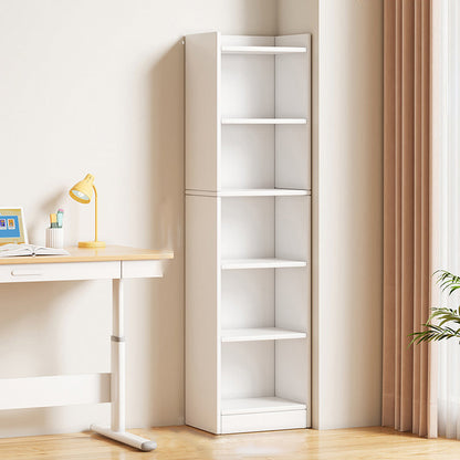 Modern Minimalist Rectangular Medium Density Fiberboard Bookshelves 3/4/5-Tier For Living Room