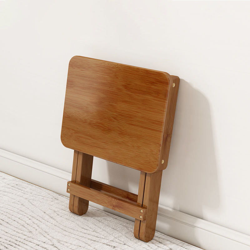 Modern Minimalist Rectangular Bamboo Footstool Foldable For Living Room