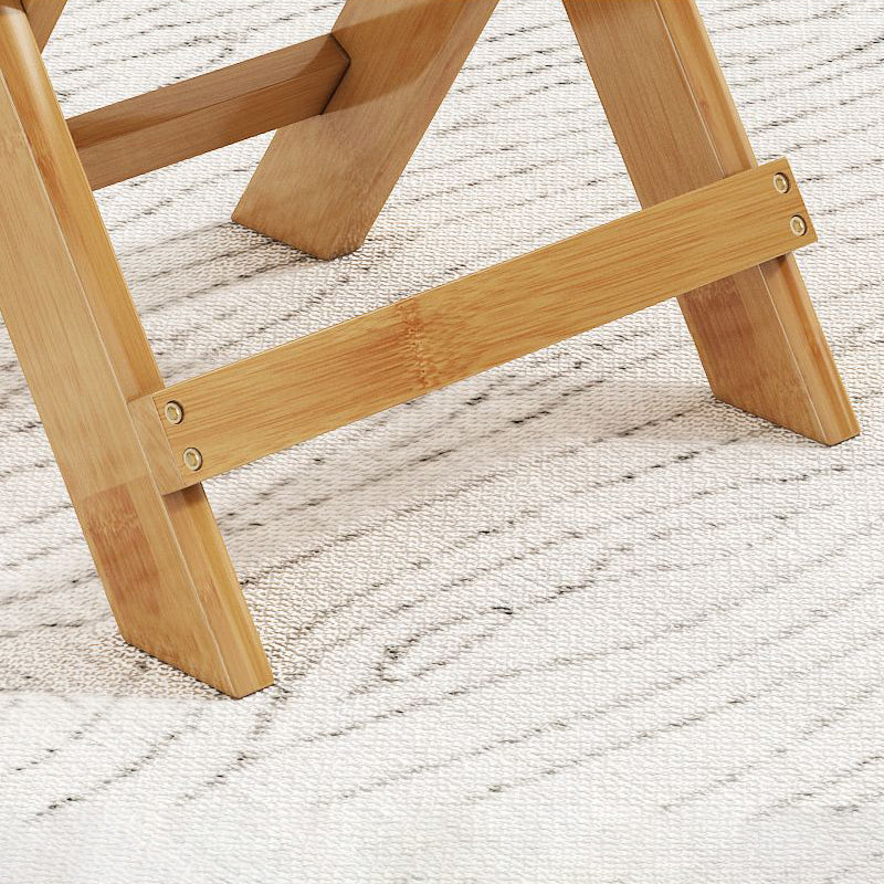 Modern Minimalist Rectangular Bamboo Footstool Foldable For Living Room