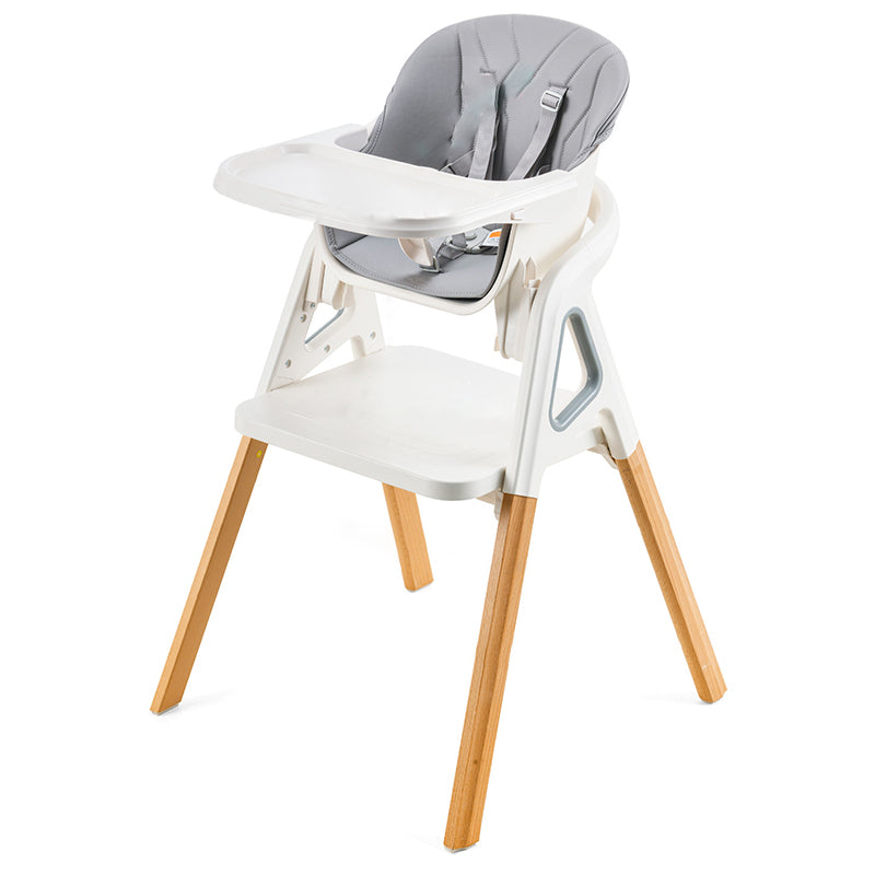 Modern Minimalist Curved Polypropylene Solid Wood Kids' Dining Chair Backrest Armrest For Dining Room