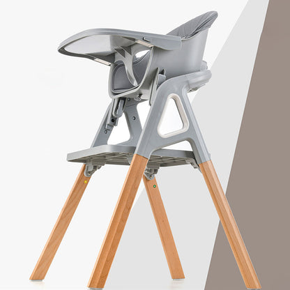 Modern Minimalist Curved Polypropylene Solid Wood Kids' Dining Chair Backrest Armrest For Dining Room