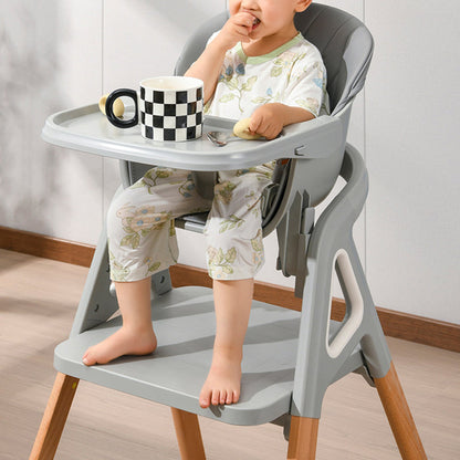 Modern Minimalist Curved Polypropylene Solid Wood Kids' Dining Chair Backrest Armrest For Dining Room