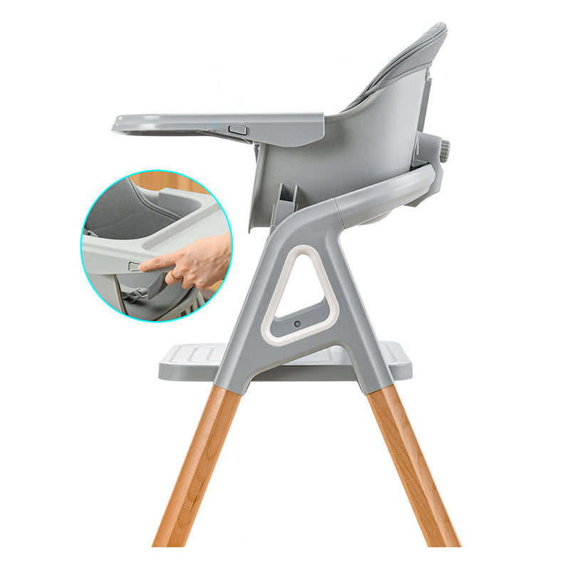 Modern Minimalist Curved Polypropylene Solid Wood Kids' Dining Chair Backrest Armrest For Dining Room