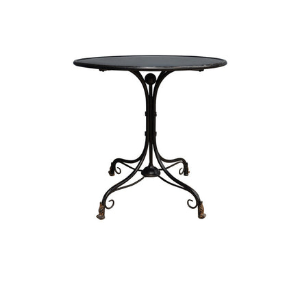 Traditional Vintage Round Iron Dining Table 4-Leg For Dining Room