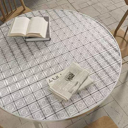 Modern Minimalist Round Stainless Steel Dining Table 4-Leg Foldable For Living Room
