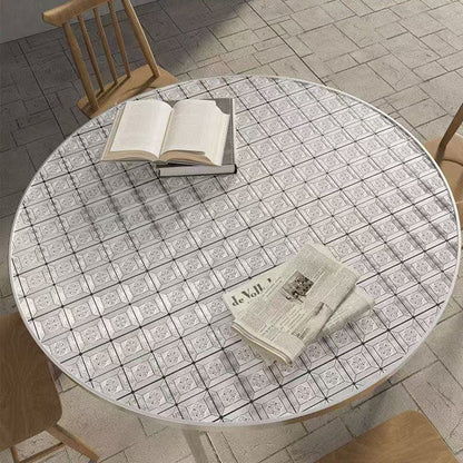 Modern Minimalist Round Stainless Steel Dining Table 4-Leg Foldable For Living Room