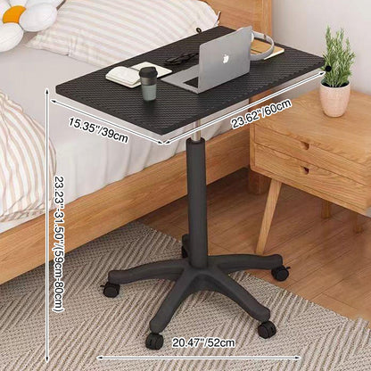 Modern Minimalist Rectangular Medium Density Fiberboard Steel Plastic Side Table Height-Adjustable Movable For Bedroom