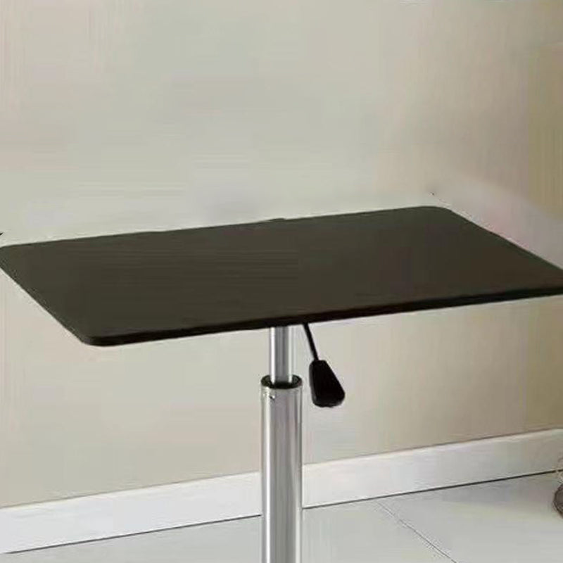 Modern Minimalist Rectangular Medium Density Fiberboard Steel Plastic Side Table Height-Adjustable Movable For Bedroom