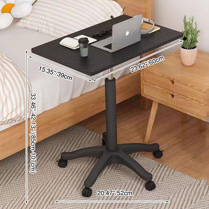 Modern Minimalist Rectangular Medium Density Fiberboard Steel Plastic Side Table Height-Adjustable Movable For Bedroom