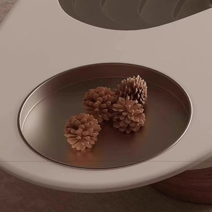 Modern Luxury Unique-Shaped Plywood Glass Stainless Steel Coffee Table For Living Room