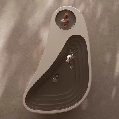 Modern Luxury Unique-Shaped Plywood Glass Stainless Steel Coffee Table For Living Room