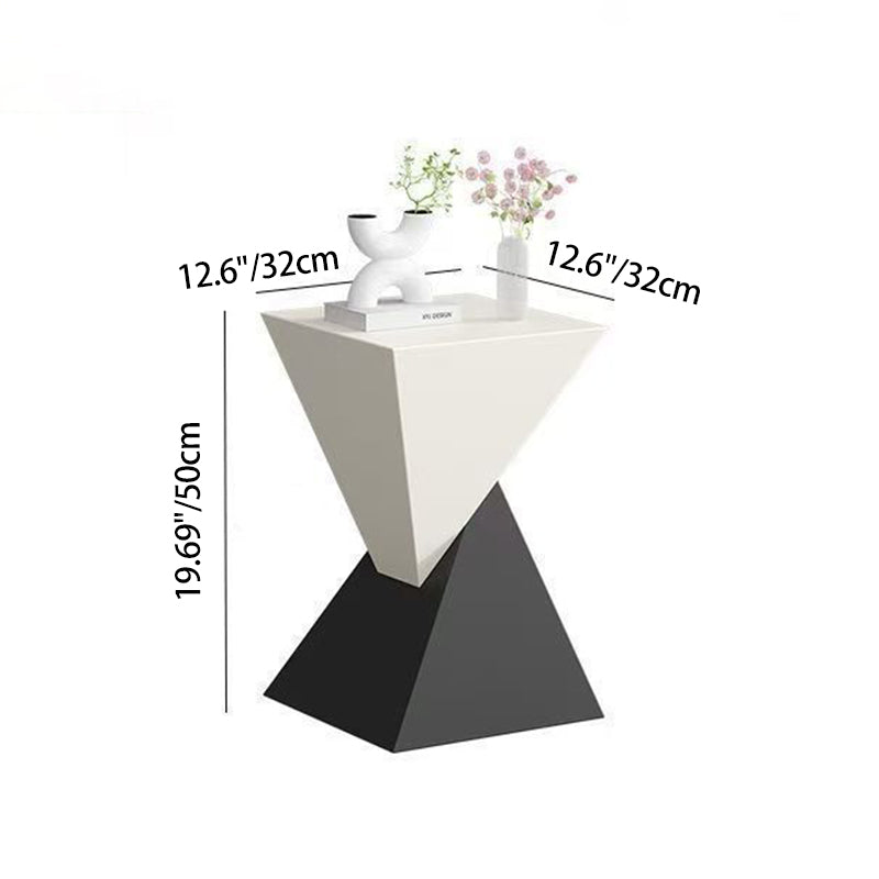 Modern Minimalist Triangular Carbon Steel Side Table For Living Room