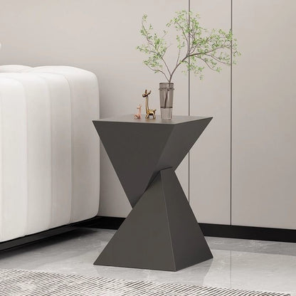 Modern Minimalist Triangular Carbon Steel Side Table For Living Room