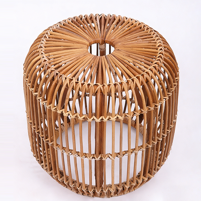Modern Minimalist Bamboo Rattan Outdoor Side Table Lightweight, Durable, Eco-Friendly & Breathable Design For Patio And Garden