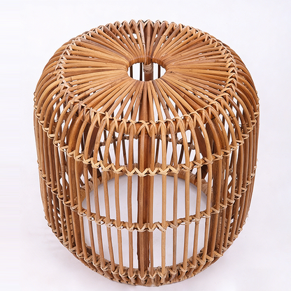 Modern Minimalist Bamboo Rattan Outdoor Side Table Lightweight, Durable, Eco-Friendly & Breathable Design For Patio And Garden