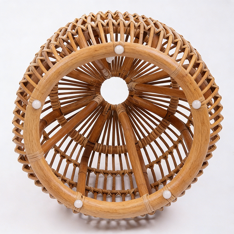 Modern Minimalist Bamboo Rattan Outdoor Side Table Lightweight, Durable, Eco-Friendly & Breathable Design For Patio And Garden