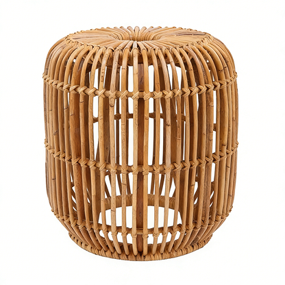Modern Minimalist Bamboo Rattan Outdoor Side Table Lightweight, Durable, Eco-Friendly & Breathable Design For Patio And Garden
