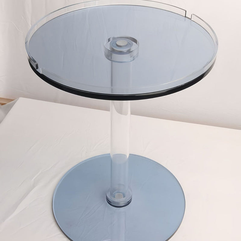 Modern Minimalist Round Acrylic Coffee Table For Living Room