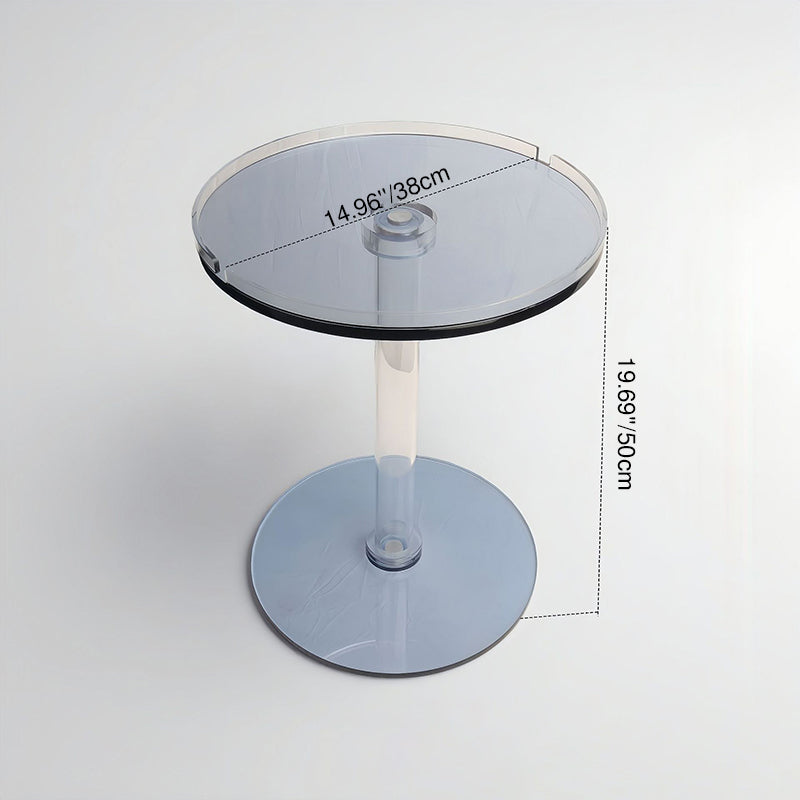 Modern Minimalist Round Acrylic Coffee Table For Living Room