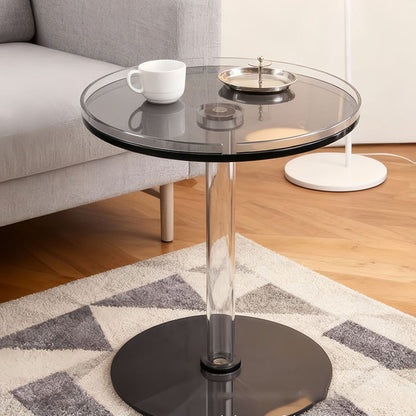 Modern Minimalist Round Acrylic Coffee Table For Living Room