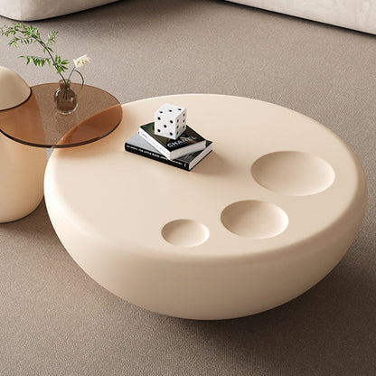 Modern Minimalist Round Medium Density Fiberboard Coffee Table For Living Room