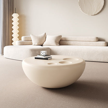 Modern Minimalist Round Medium Density Fiberboard Coffee Table For Living Room