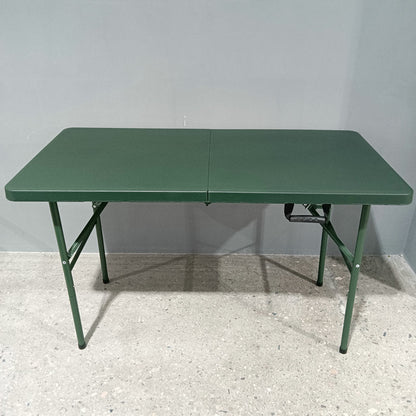 Modern Minimalist Rectangular Plastic Steel Dining Table 4-Leg Foldable For Garden