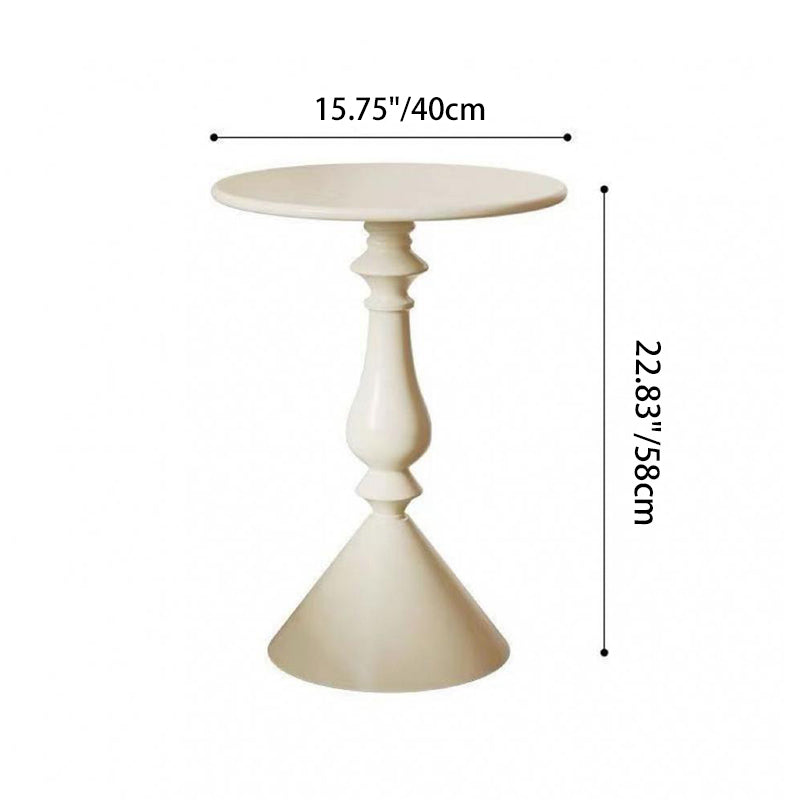 Modern Minimalist Round Iron Side Table For Living Room