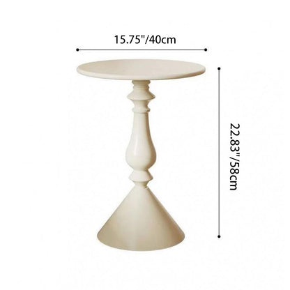 Modern Minimalist Round Iron Side Table For Living Room