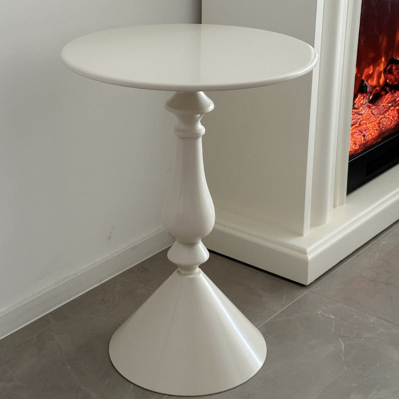 Modern Minimalist Round Iron Side Table For Living Room