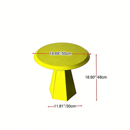 Modern Minimalist Round Hexagonal Base Carbon Steel Side Table For Living Room