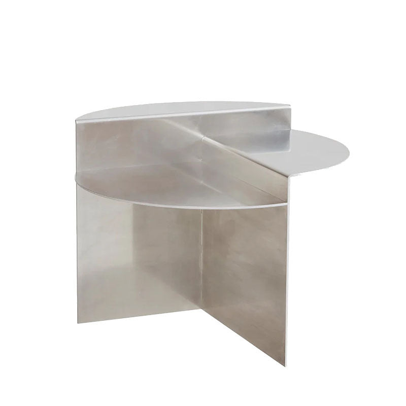 Modern Luxury Round Stainless Steel Coffee Table 3-Tier For Living Room