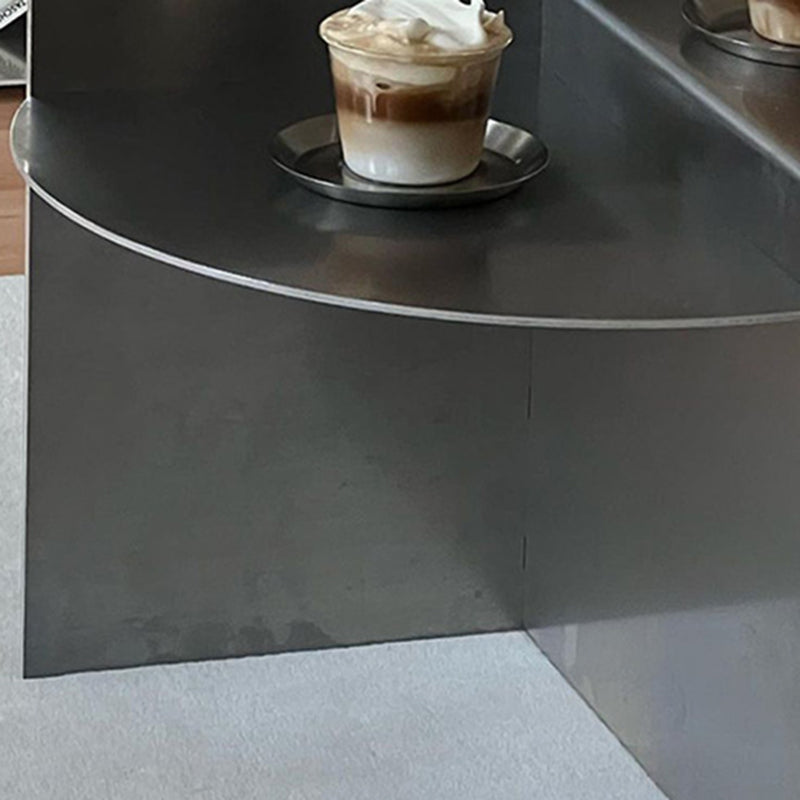Modern Luxury Round Stainless Steel Coffee Table 3-Tier For Living Room