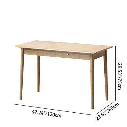 Modern Simplicity Desk & Chair Set - Solid Ash Wood, Sturdy, Stable, Natural Grain, Eco-Friendly Ergonomic For Home Office