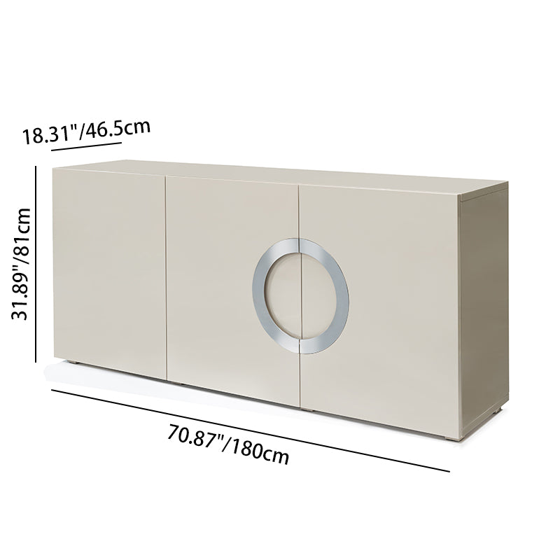 Modern Minimalist Rectangular Storage Cabinet - MDF: Ready-to-Use, Sturdy Stable & Easy-to-Clean Storage For Living Room