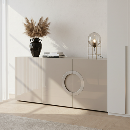 Modern Minimalist Rectangular Storage Cabinet - MDF: Ready-to-Use, Sturdy Stable & Easy-to-Clean Storage For Living Room