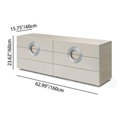 Modern Minimalist Rectangular Storage Cabinet - MDF: Large-Capacity, Sturdy Reinforced Frame, Clear Partitioning & Spacious Tabletop For Living Room, Bedroom & Storage Room