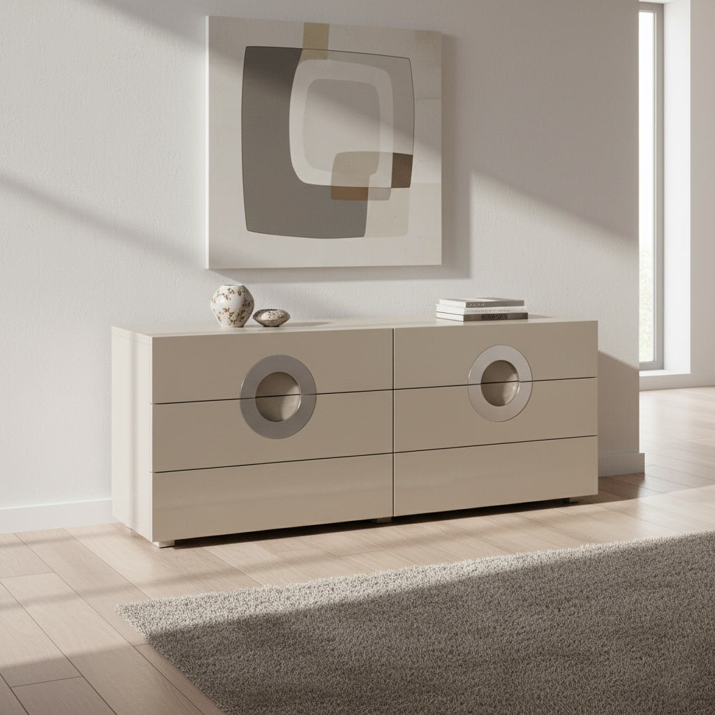 Modern Minimalist Rectangular Storage Cabinet - MDF: Large-Capacity, Sturdy Reinforced Frame, Clear Partitioning & Spacious Tabletop For Living Room, Bedroom & Storage Room