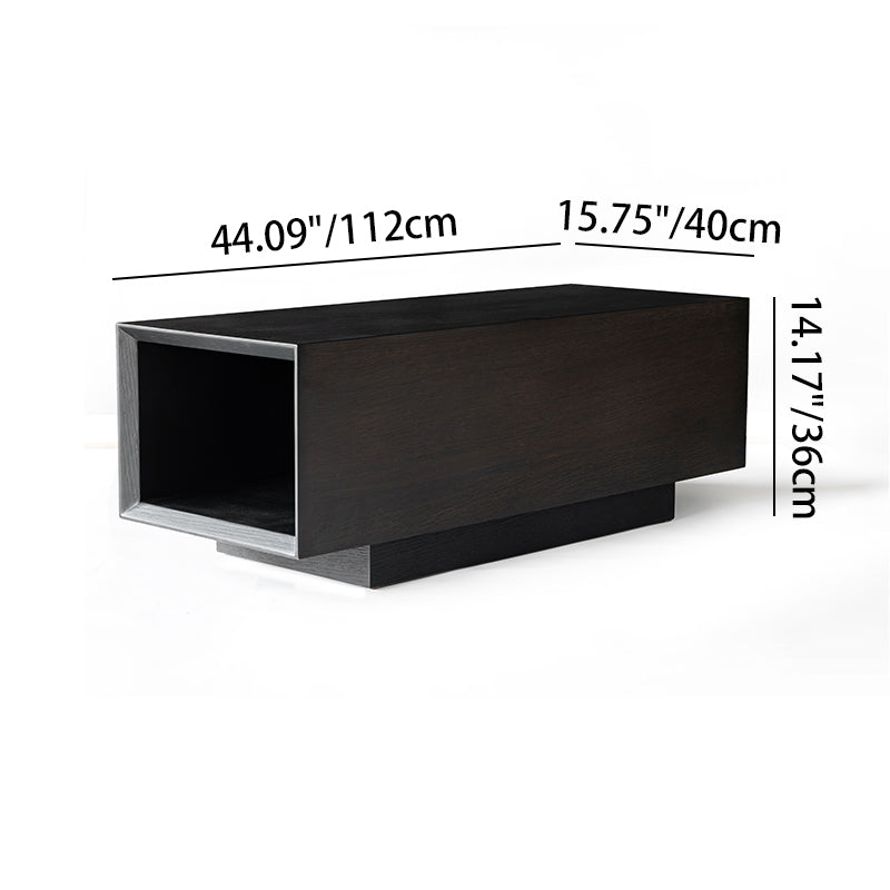 Modern Minimalist Rectangular Coffee Table - MDF: Layered Storage, Stable Support, Multi-Scenario Use & Scratch-Resistant For Living Room