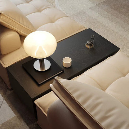 Modern Minimalist Rectangular Coffee Table - MDF: Layered Storage, Stable Support, Multi-Scenario Use & Scratch-Resistant For Living Room