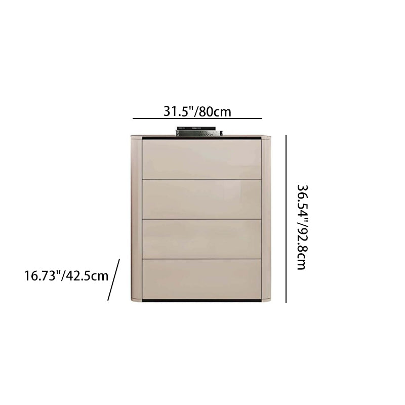Modern Minimalist Rectangular Storage Cabinet - MDF: Stable Structure, Smooth Drawers, Easy-Clean Surface & Space-Saving Vertical Design For Living Room & Bedroom